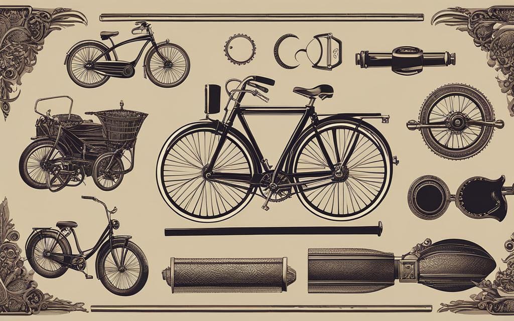 Vintage fiets onderdelen