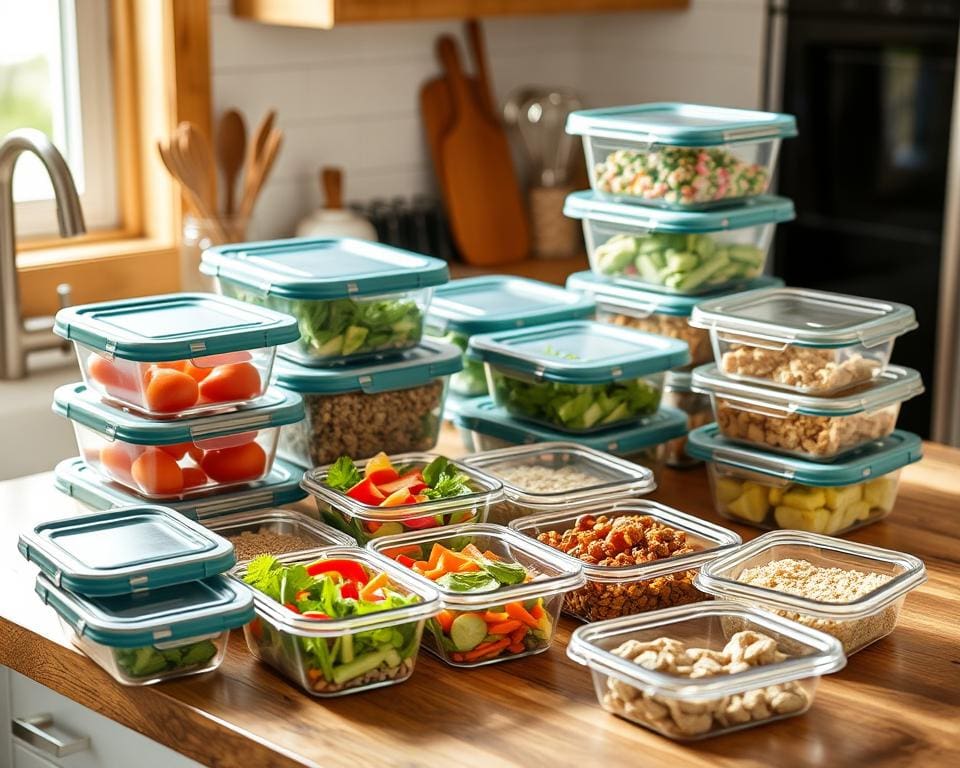 Herbruikbare voedselcontainers voor meal prepping