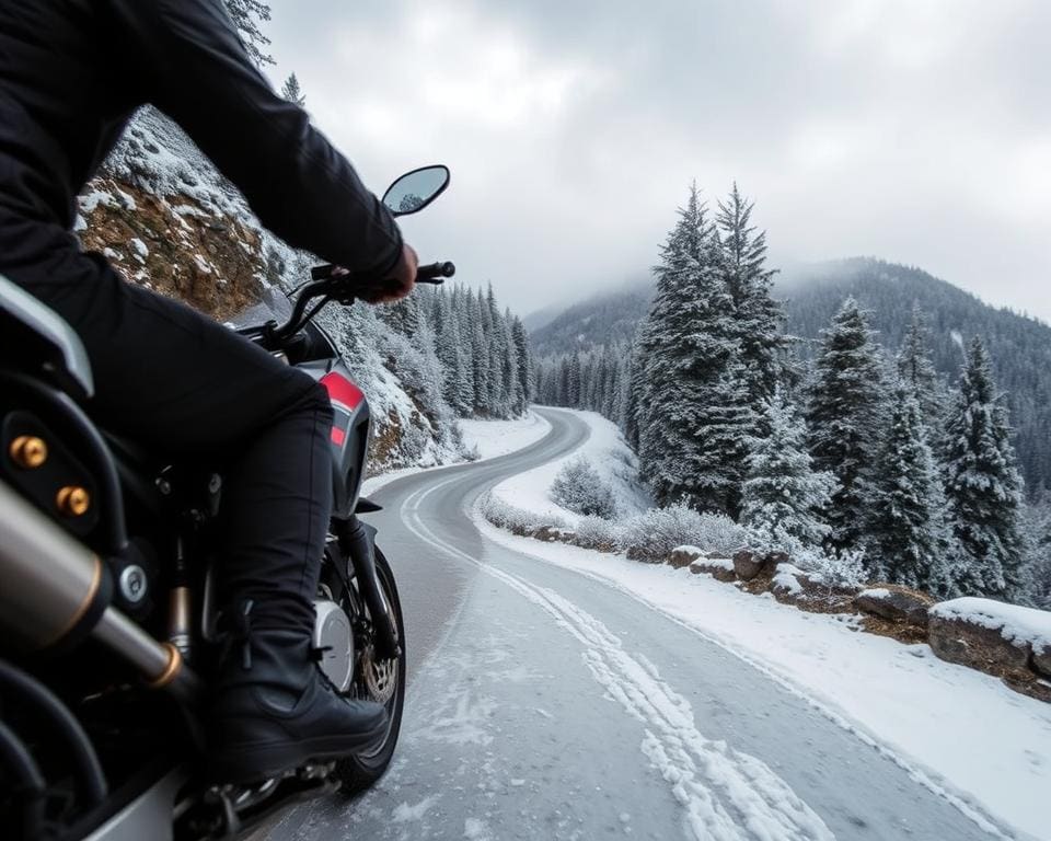 Motorrijden in koud weer