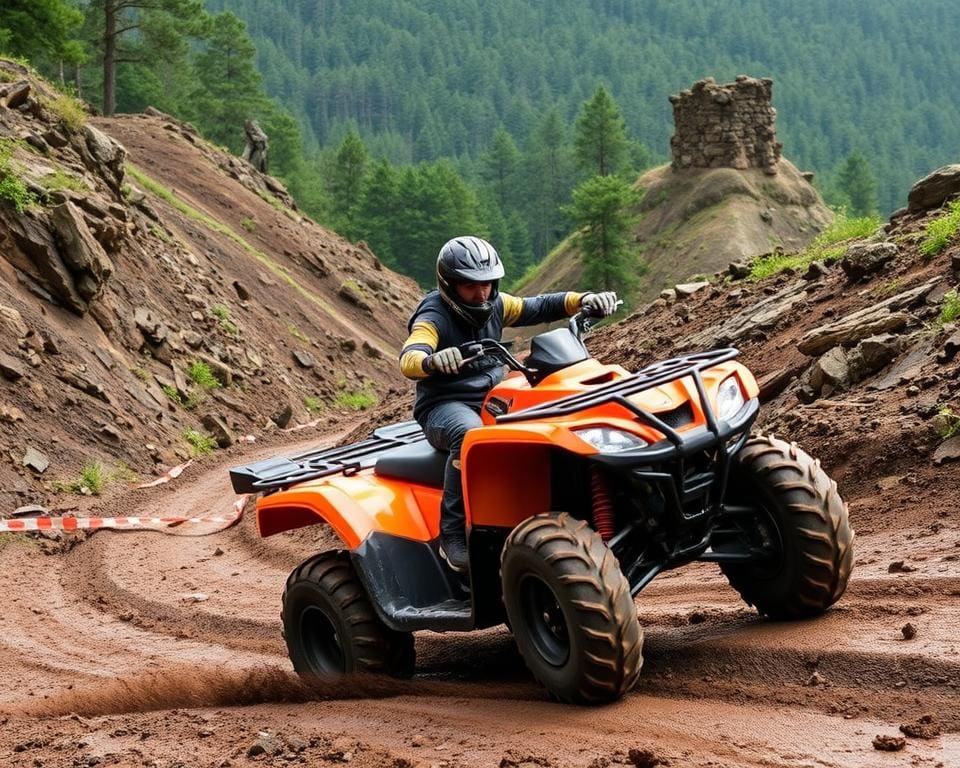 Veiligheidsstrategieën voor quad-rijders in uitdagend terrein