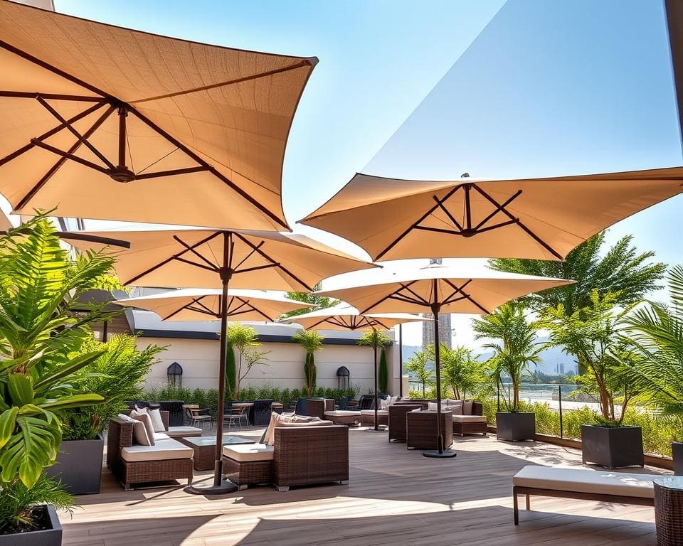 opvouwbare parasols voor terras