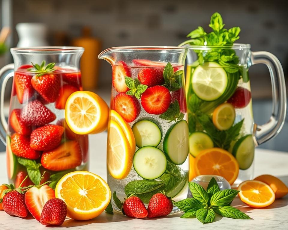 waterinfusies voor betere hydratatie