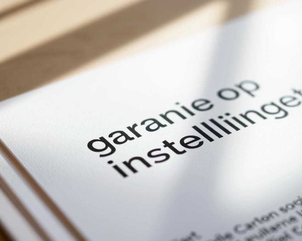 Heb je garantie op de instellingen achteraf?