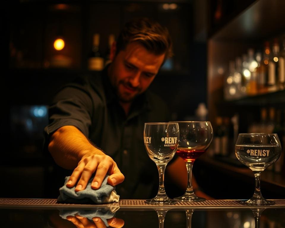 werkdag afsluiten bartender