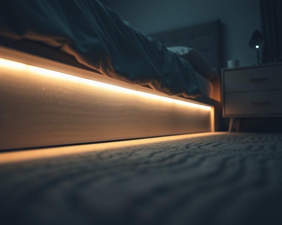 Hoe werkt een slimme lichtstrip onder je bed?