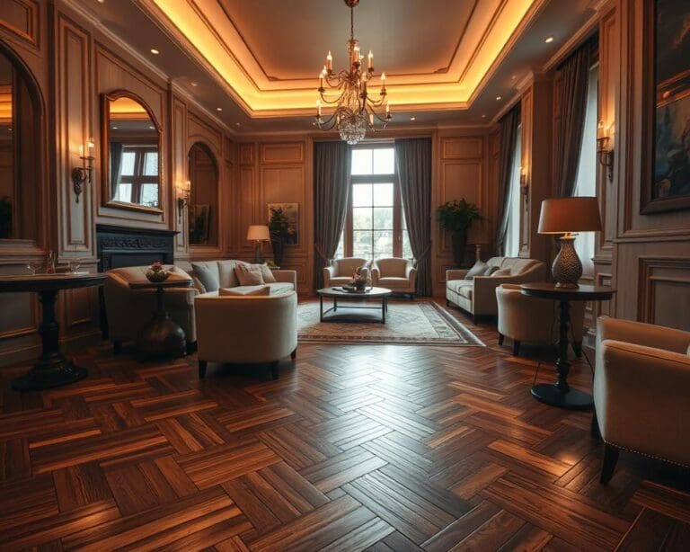 Een visgraatvloer die elegantie uitstraalt