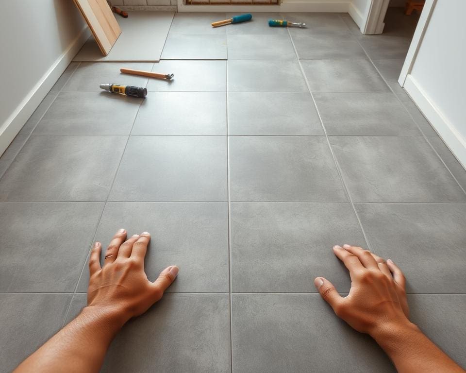 Tegels leggen als onderdeel van renovatieprojecten