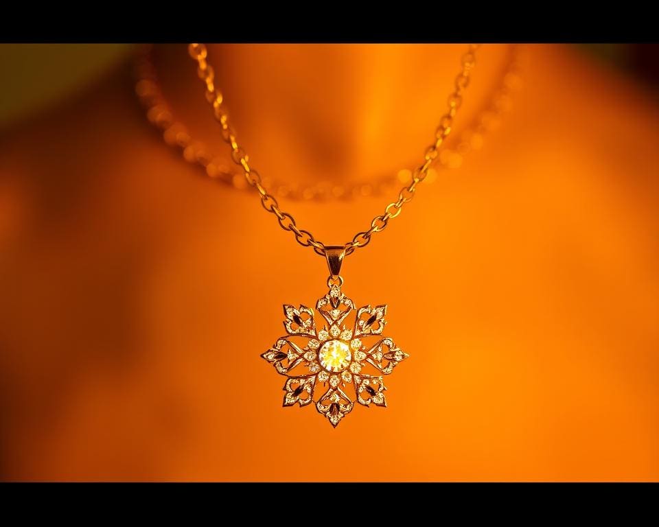 Welke ketting met hanger past bij feestelijke gelegenheden?