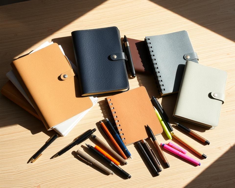 notitieboekjes en schrijfmaterialen