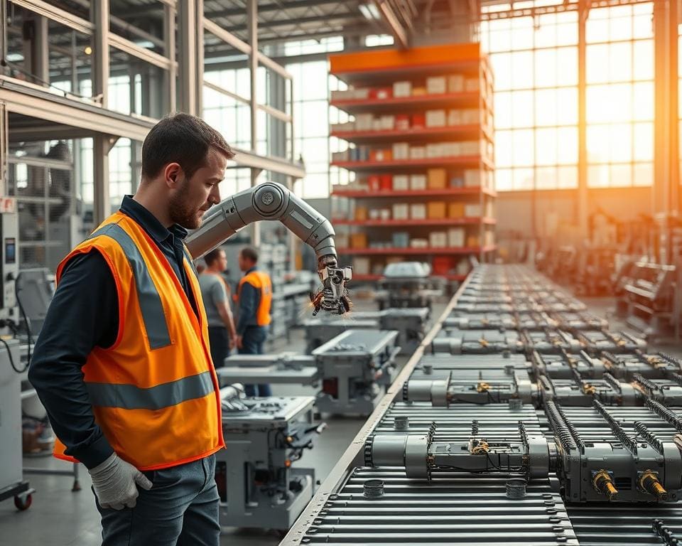 Werken in de industrie met moderne technologie