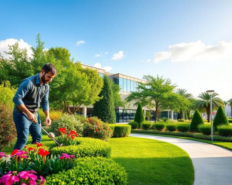 Hoe helpt een hovenier bij bedrijfsterreinen?