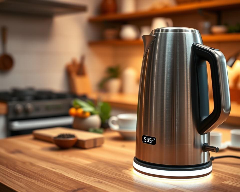 Wat is een elektrische waterkoker met temperatuur?