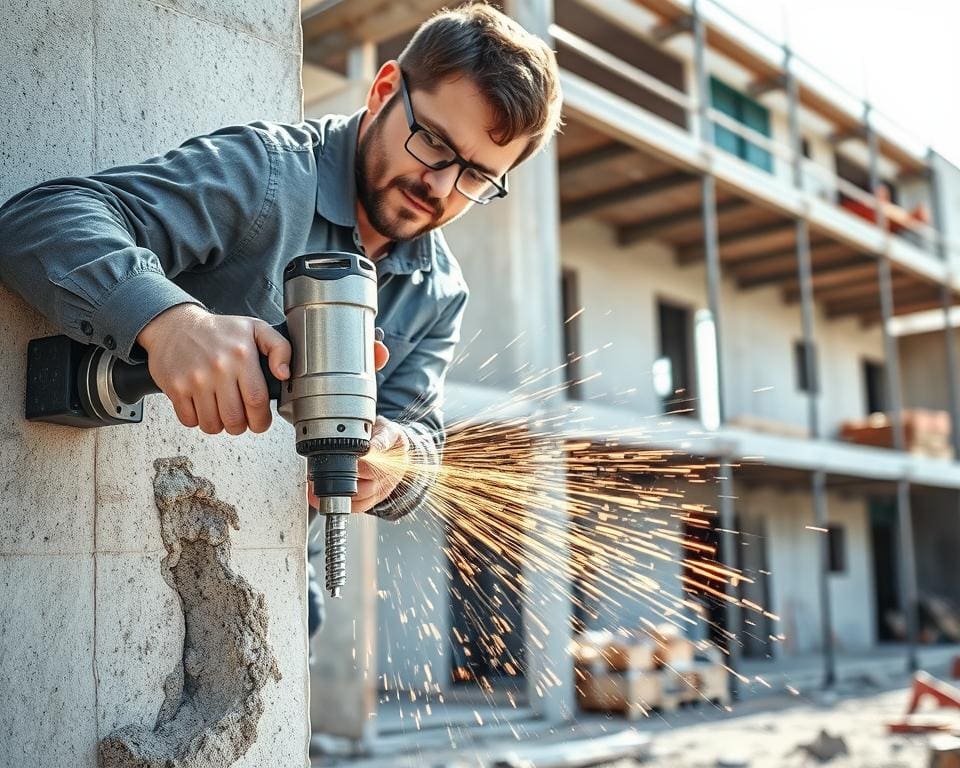 Hoe werkt diamantboren in betonconstructies?