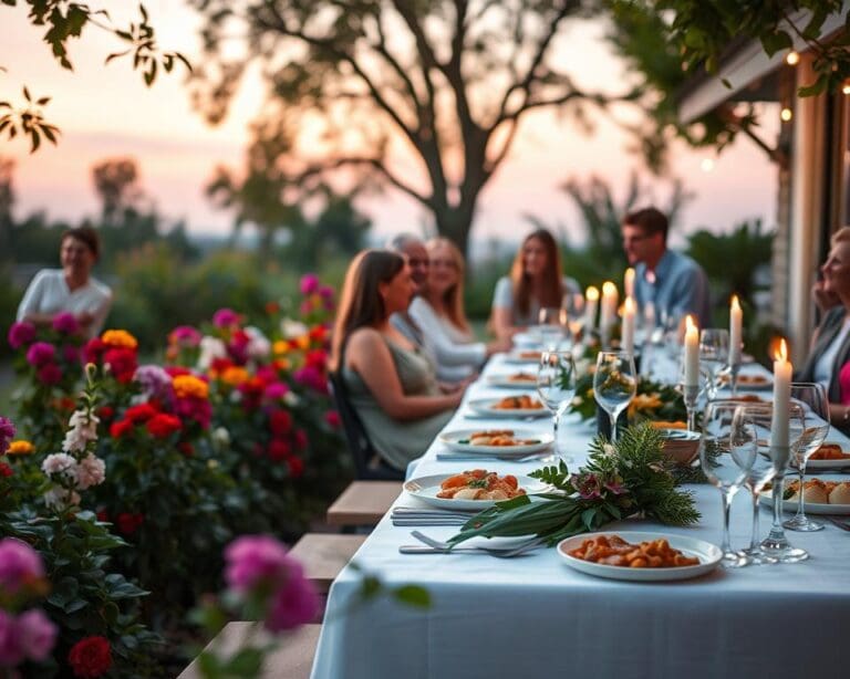 diner in de tuin